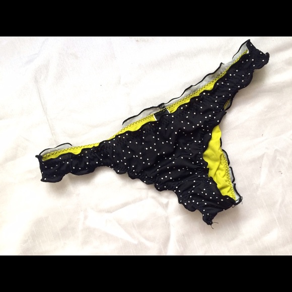 Hurley black polka dot ruffle bottoms
