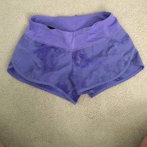 Lululemon purple tie dye speed shorts