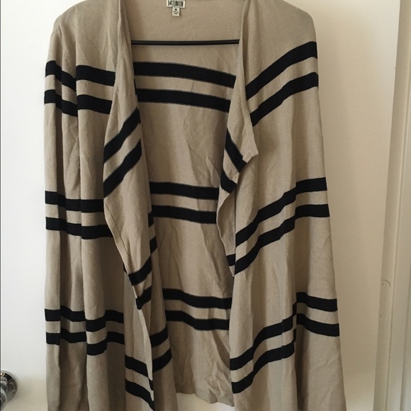 Nordstrom cardigan black stripe