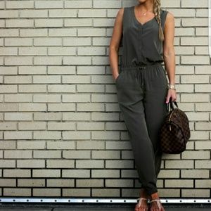 Express olive green jumpsuit sz small