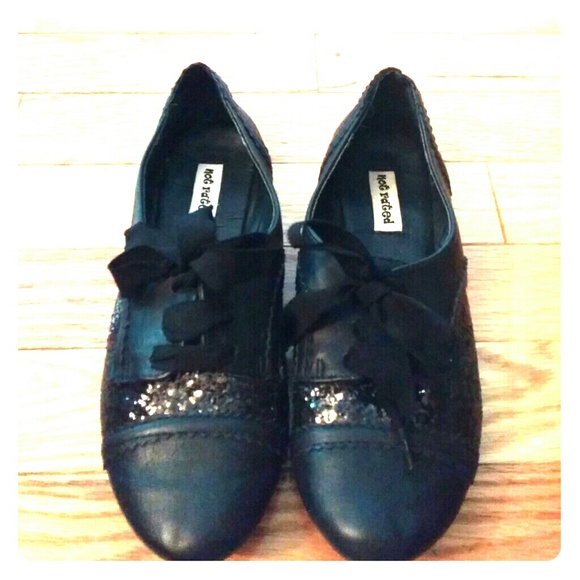 Black Loafers with glitter