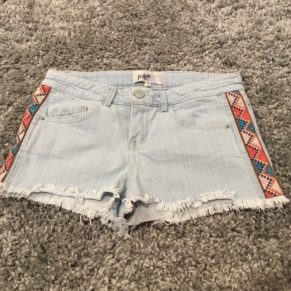 Jean shorts with design - Picture 1 of 4