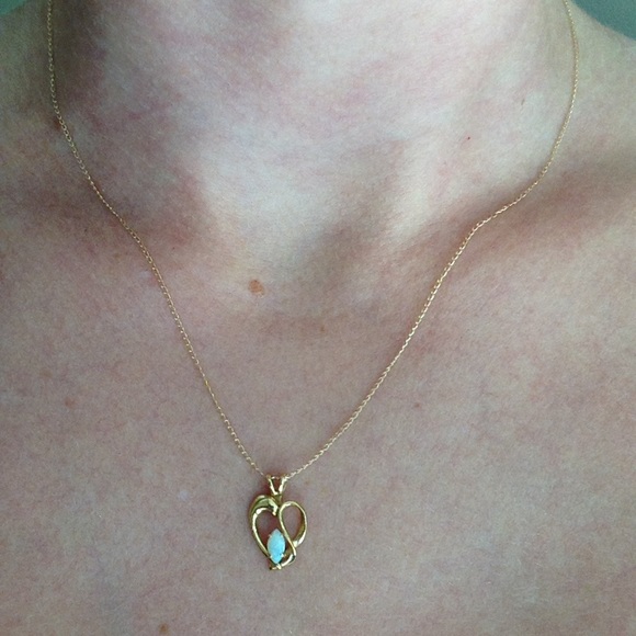 Opal and gold necklace