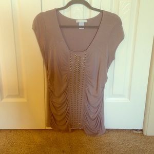 Studded cap sleeve top