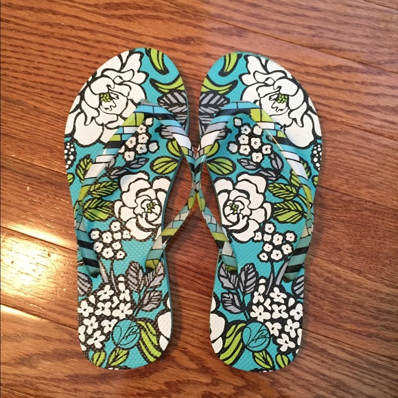 Vera Bradley Flip Flops in "Island Blooms"