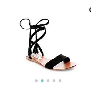 Steve Madden 'Kensie' black suede lace up sandal