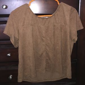 Charlotte Russe faux suede top