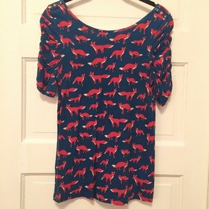 Anthropologie Postmark Foxy Fox Top