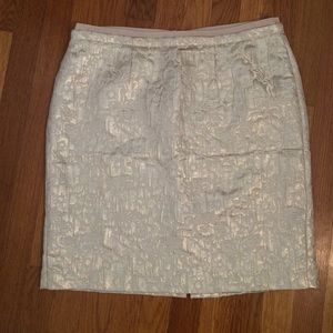 Ann Taylor Loft Gold Brocade Skirt size 12