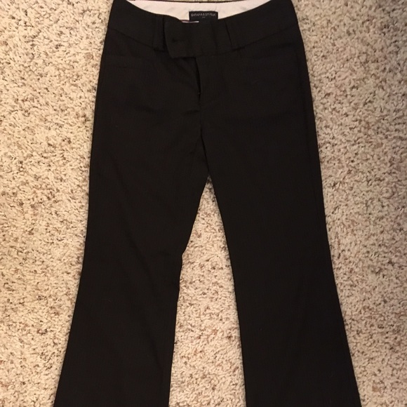 Banana Republic Black Pinstripe Pants Size 2 - Picture 1 of 4