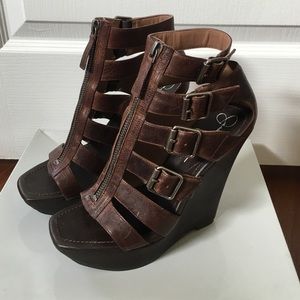 Jessica Simpson Leather Sandals Wedges