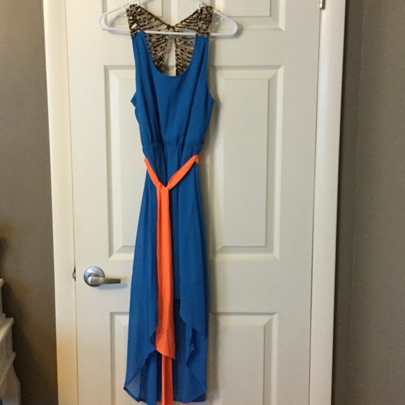 Blue hi/ low dress