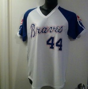Throwback Jersey Atlanta Braves Hank Aaron Jersey