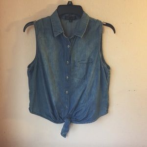 Denim Tie Knot Top