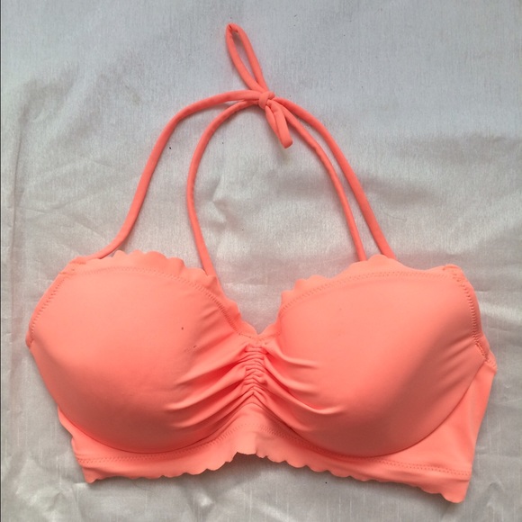Peach halter scalloped Victoria's Secret Top