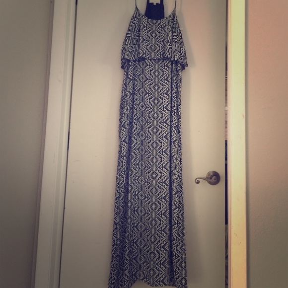 Black and white maxi dress