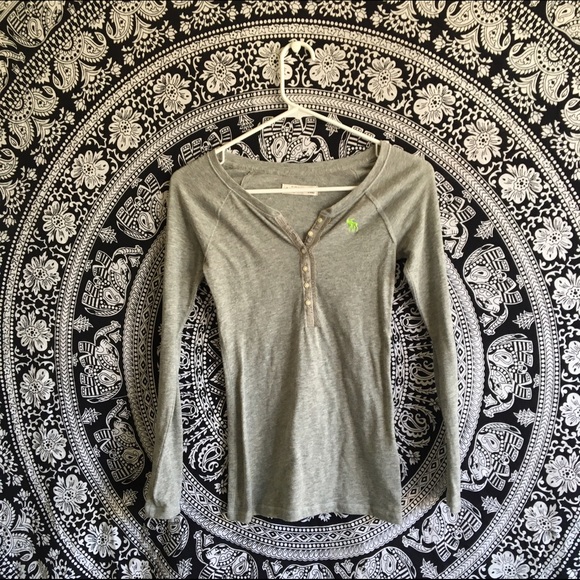 Gray Abercrombie Long Sleeve Shirt - Picture 1 of 4