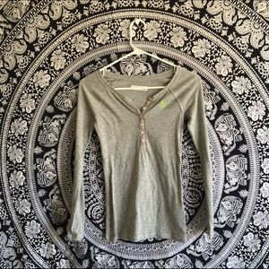 Gray Abercrombie Long Sleeve Shirt