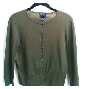 Olive green cardigan