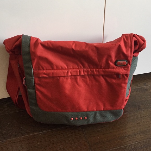 Tumi tech red messenger bag