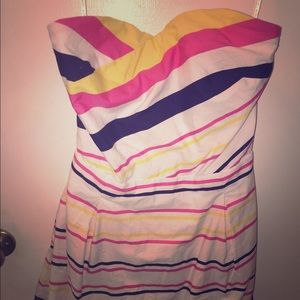 Lilly Pulitzer striped strapless dress