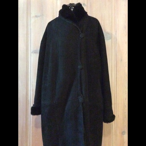 Calvin Klein REAL Suede & Shearling Coat