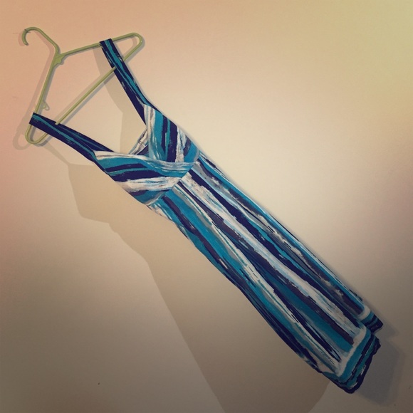 Turquoise paint dress