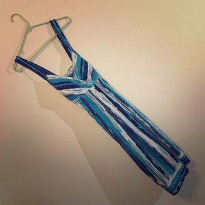 Turquoise paint dress