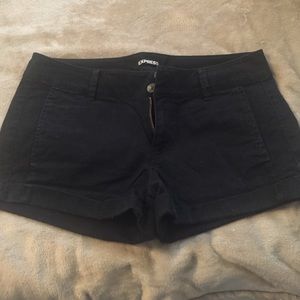 Black Express cuffed shorts