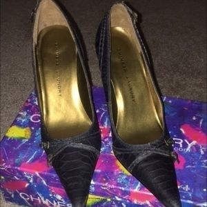Chinese Laundry Vibe Suede black heels size 9
