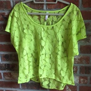 Target sheer floral lace blouse