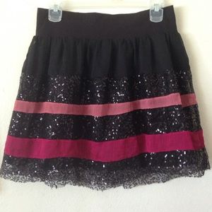 Pink and black skirt