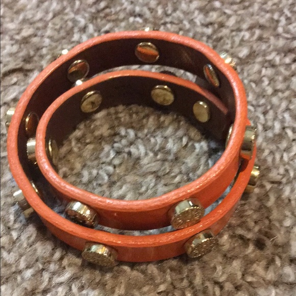 Tory Burch Jewelry - Tory Burch bracelet ~ Orange & Gold