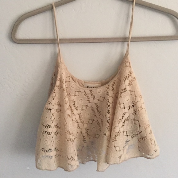 Lace flowy crop top