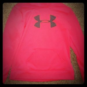 Coral Under Armour Sweatshirt W/ Gray Symbol