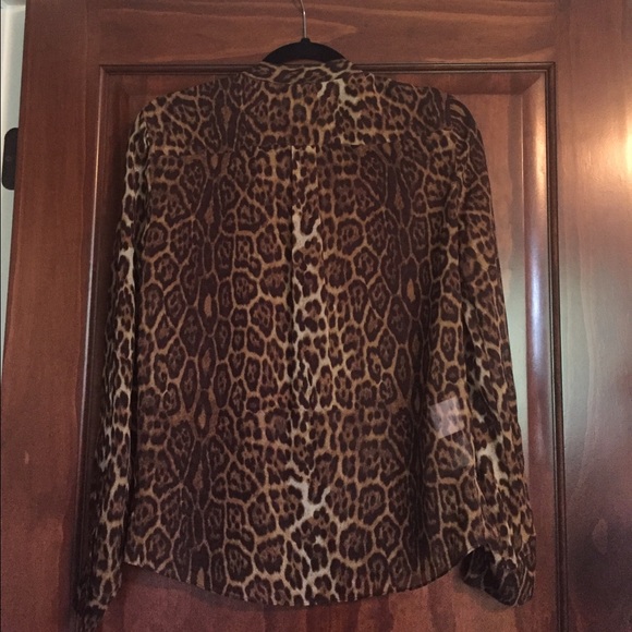 BCBG Anderson Blouse in Animal Print (Cocoa Combo) - Picture 2 of 3