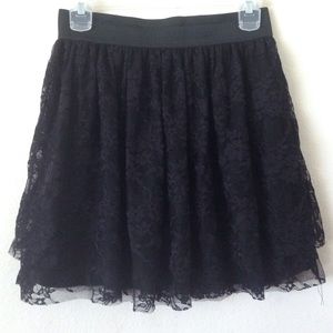 Black lace skirt