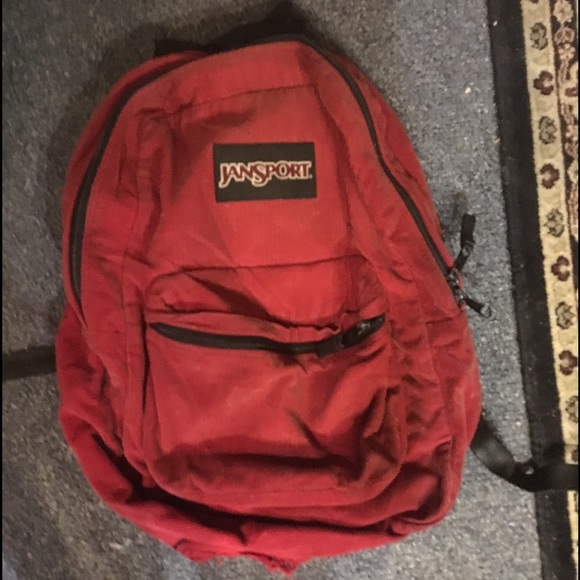 Red Corduroy Backpack