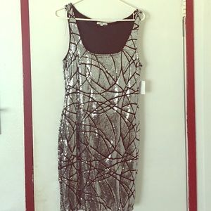 Beautiful silver sequin dress BNWT
