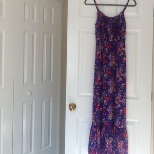 Purple floral maxi dress