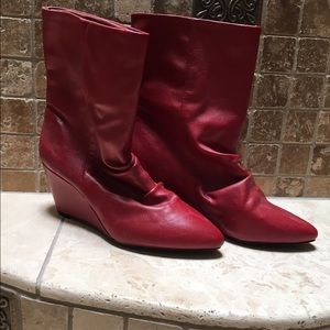NWT Express Ankle Boot Red