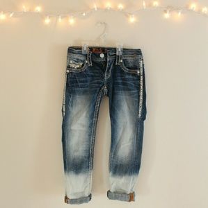 Rock revival crop jeans