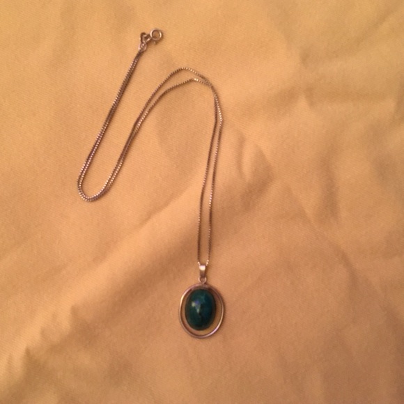Green & Black marble 925 chain - Picture 2 of 4