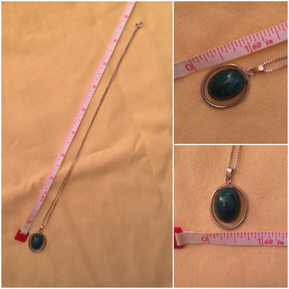 Green & Black marble 925 chain - Picture 3 of 4