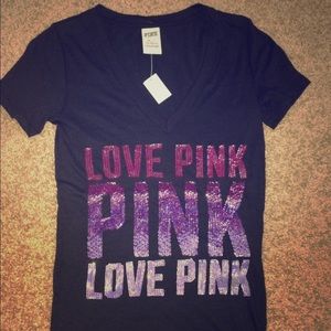 Black & Purple VS/Pink V-Neck