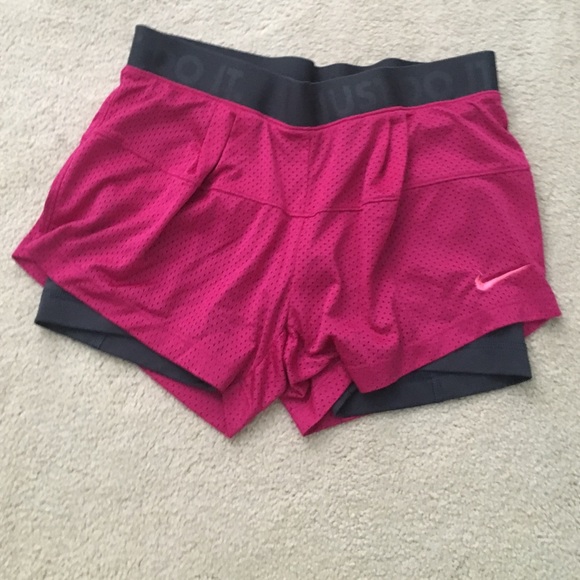 SOLD. Nike pink and grey shorts - Picture 1 of 3