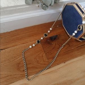 Gold chain bead necklace