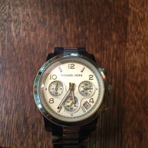 Michael Kors Tortoise and Gold Watch