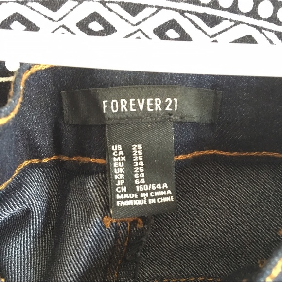 Forever 21 Dark Wash High Waisted Skinny Jeans - Picture 3 of 4