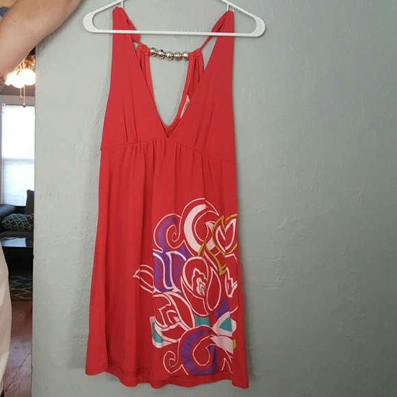 Coral colored dress